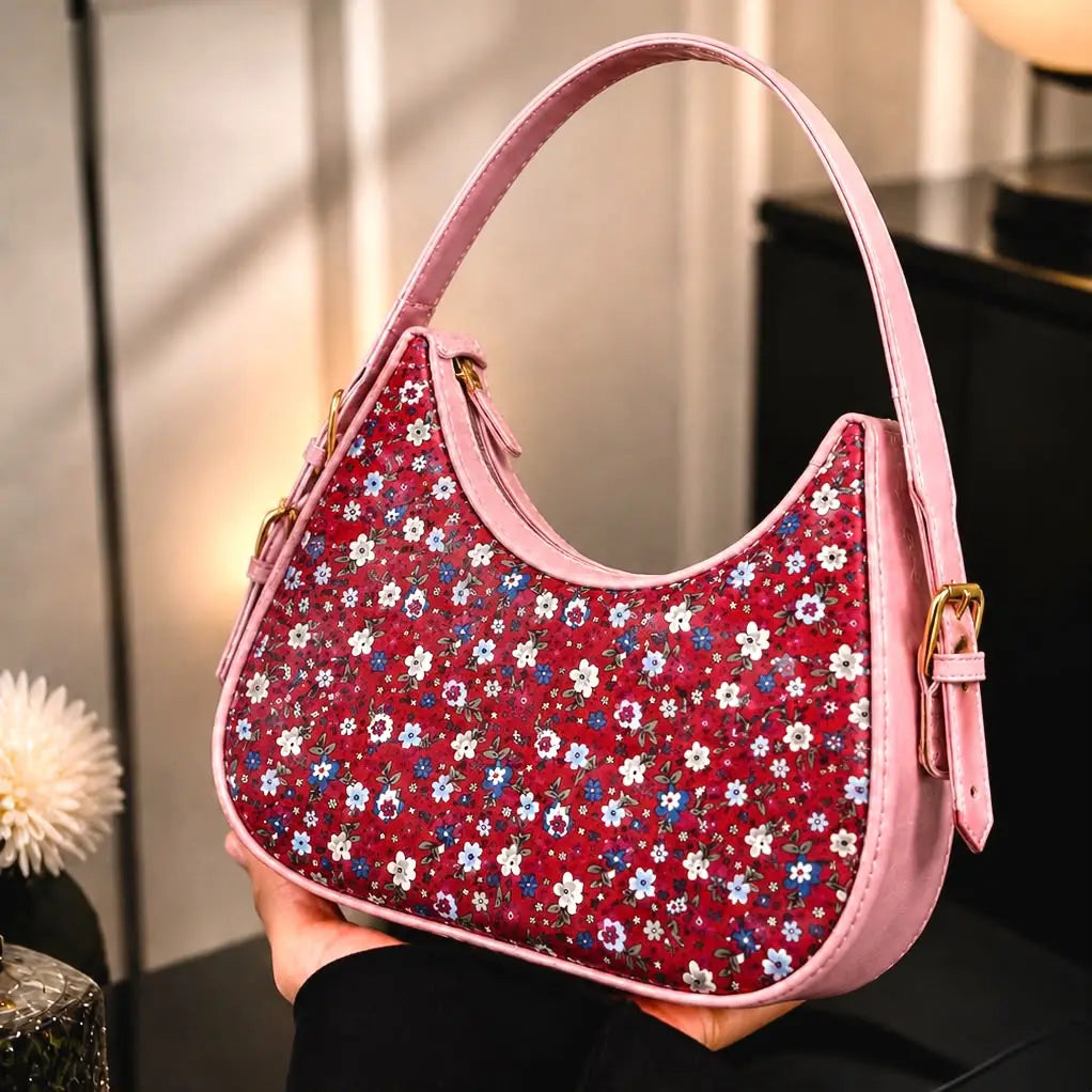 Floral Rexgine Hobo Bag Adjustable Handle