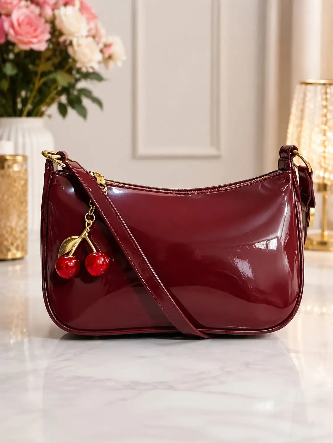 Women's Rexine Plain Shoulder Bag