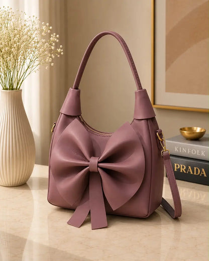 Women's Leather Plain Shoulder Bag