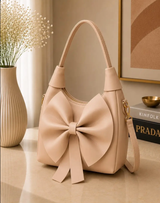 Women's Leather Plain Shoulder Bag