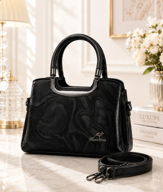Women’s Premium Printed Leather Shoulder Bag – Stylish & Elegant